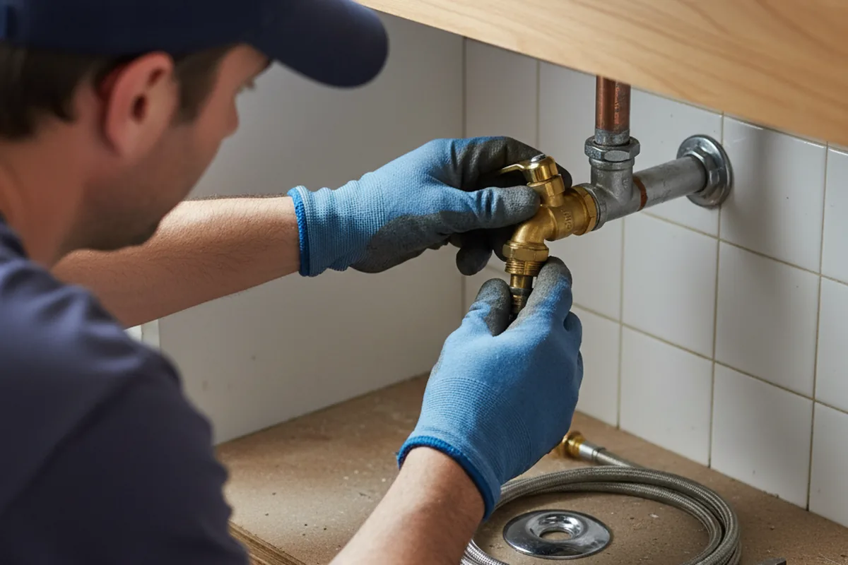 Shutoff valve and fitting work during Emergency Plumbing in New Berlinville